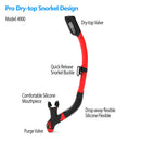 COPOZZ professional Dry Snorkel Diving Tube Air Tube PU Tube Liquid Silicone Scuba Diving Equipment hunting Snorkel  for adult