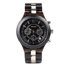 Reloj BOBO BIRD para hombre, relojes elegantes de lujo de madera, cronógrafo militar de cuarzo, gran regalo para hombre, reloj masculino W-R22