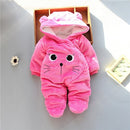 Newborn Baby Girl Clothes 0-3 months Winter Thick Warm Baby Footies Cotton Infant Kid&