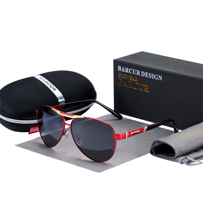 BARCUR, gafas de sol polarizadas para hombre, protección UV400, gafas de viaje para conducir, gafas para hombre, accesorios para hombre