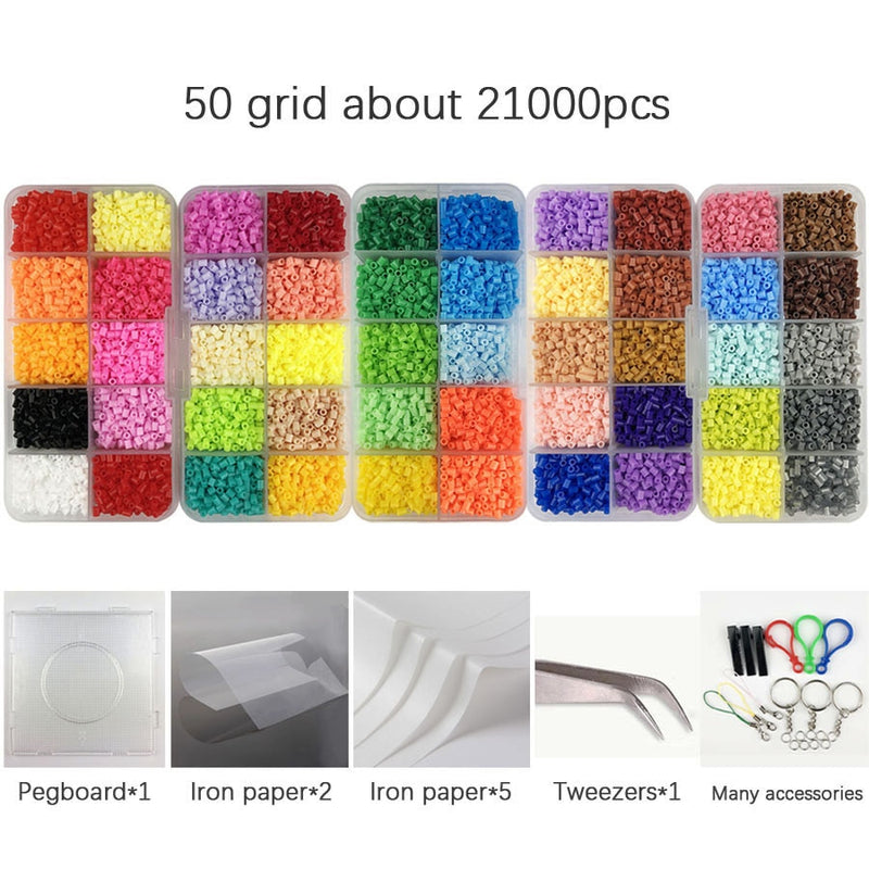 2.6mm Mini Hama Beads 80Colors kits perler PUPUKOU Beads Tool and template Education Toy Fuse Bead Jigsaw Puzzle 3D For Children