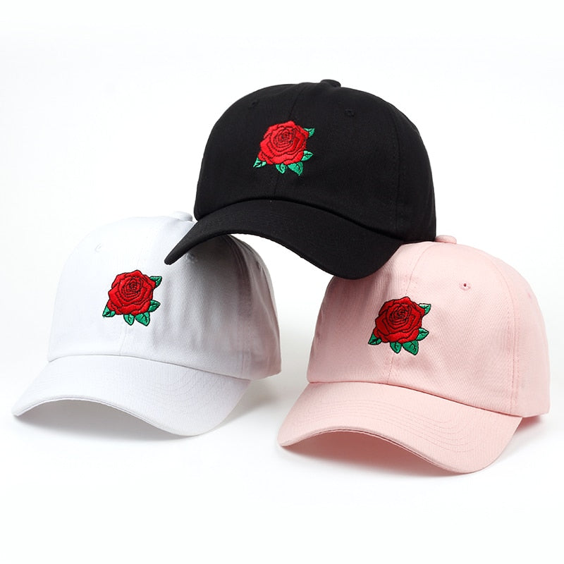 2018 new Red Rose Flower Baseball Cap Women Snapback Cap With Dad Hat Female Hip Hop Sun Summer brand cap hats wholesale