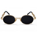 Kachawoo Metal Round Steampunk Sunglasses Men Retro Vintage Gothic Steam Punk Sun Glasses For Women Summer 2018