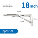 KAK 2PCS Folding Triangle Bracket Stainless Steel Shelf Support Adjustable Shelf Holder Wall Mounted Bench Table Shelf Hardware