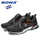 BONA Running Shoes Men Fashion Outdoor Light Breathable Sneakers Man Lace-Up Sports Walking Jogging Shoes Man Comfortable