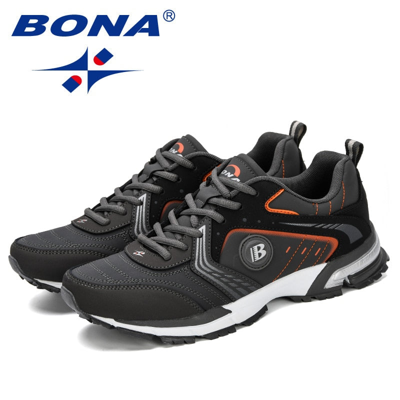 BONA, zapatillas para correr para hombre, zapatillas transpirables ligeras a la moda para exteriores, zapatillas deportivas con cordones para hombre, zapatillas para caminar y trotar, cómodas para hombre