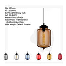 Nordic modern colorful glass bowl pendant lights E27 loft hanging lamps for kitchen living room bedroom restaurant hotel hall