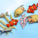 3D Sea Coral Fish Seaweed Silicone Mold Cake Border Fondant Cake Decorating Tools DIY Cupcake Candy Chocolate Gumpaste Moulds