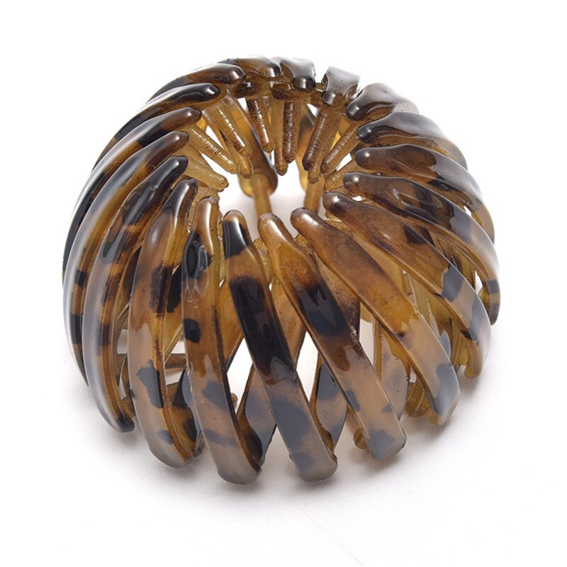 Fashion Women Bun Crystal Hair Claw Horsetail Buckle Hair Clip Bird Nest Expanding Hair Accessories Female Ponytail Headwear