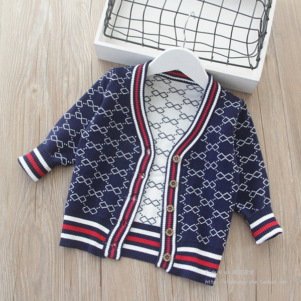 Children&#39;s sweater boys and girls sweater coat children&#39;s double layer thickened sweater
