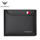 WilliamPOLO Brand Busines Men Wallet Genuine Leather Bifold Wallet Bank Credit Card Case ID Holders Male Coin Purse Pockets New