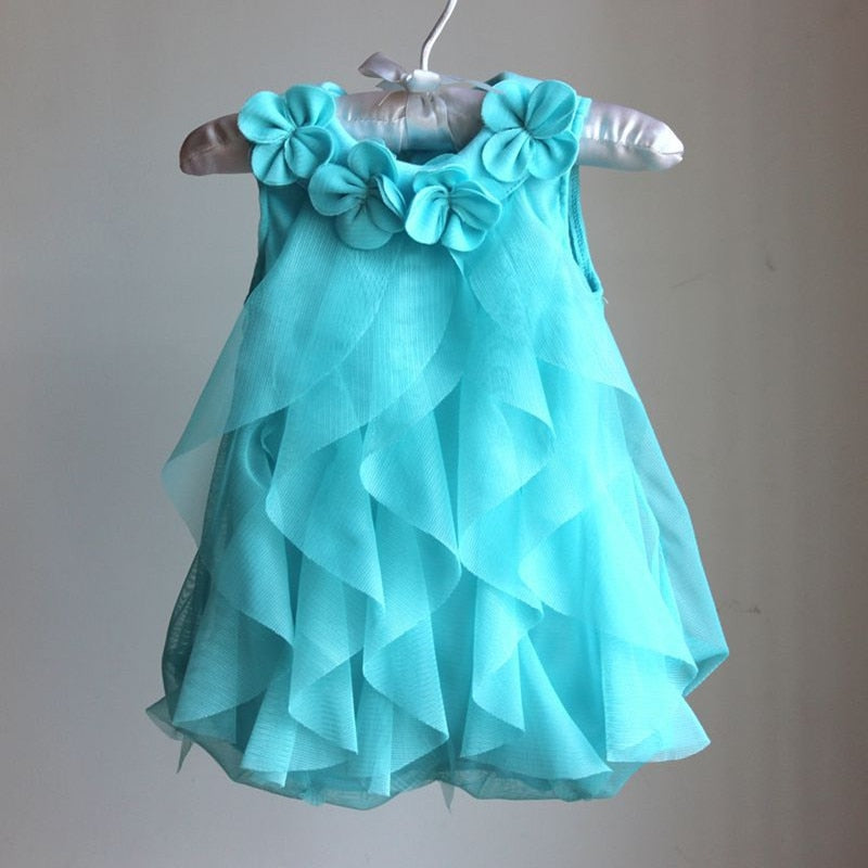 Flores niños niñas vestido niño infantil fiesta verano gasa vestidos princesa bebé ropa 2 años