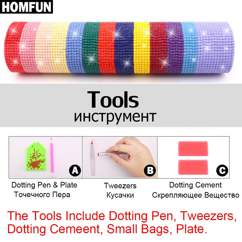 HOMFUN Full Square/Round Drill 5D DIY Diamond Painting &quot;Autumn bird&quot; Embroidery Cross Stitch 5D Home Decor Gift A02063