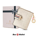 FOXER Card Holder Split Leather Women&#39;s Wallets Designer Coin Purse Girl&#39;s Zipper Wallet High Quality Short Wallet with Pendant