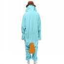 Unisex Perry the Platypus Costumes Teletubbies Onesies Monster Cosplay Pajamas Adult Pyjamas Animal Sleepwear Jumpsuit