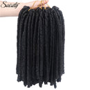 Saisity 14''faux locs pelo de ganchillo rastas suaves y ligeras trenzas de ganchillo extensiones de cabello de ganchillo sintético 15 hebras/paquete