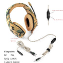 ONIKUMA K1 Camouflage Auriculares Gaming Headsets Wired Fone Headphones with Microphone Noise Cancelling for PS4 Laptop