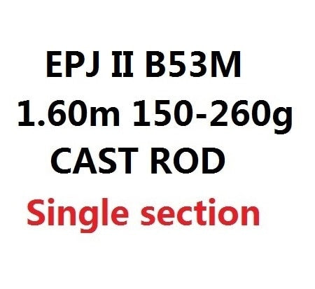 ECOODA EPJ II Full Fuji Parts Single Section 1.6m/1.68m/1.52m Spinn-/Wurfrute Corss Carbon Bootsrute Jiggingrute