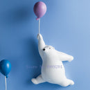 Nordic Creative balloon Polar bear Wall decoration Wall mount Decorative accessories Home living room Background wall hanging