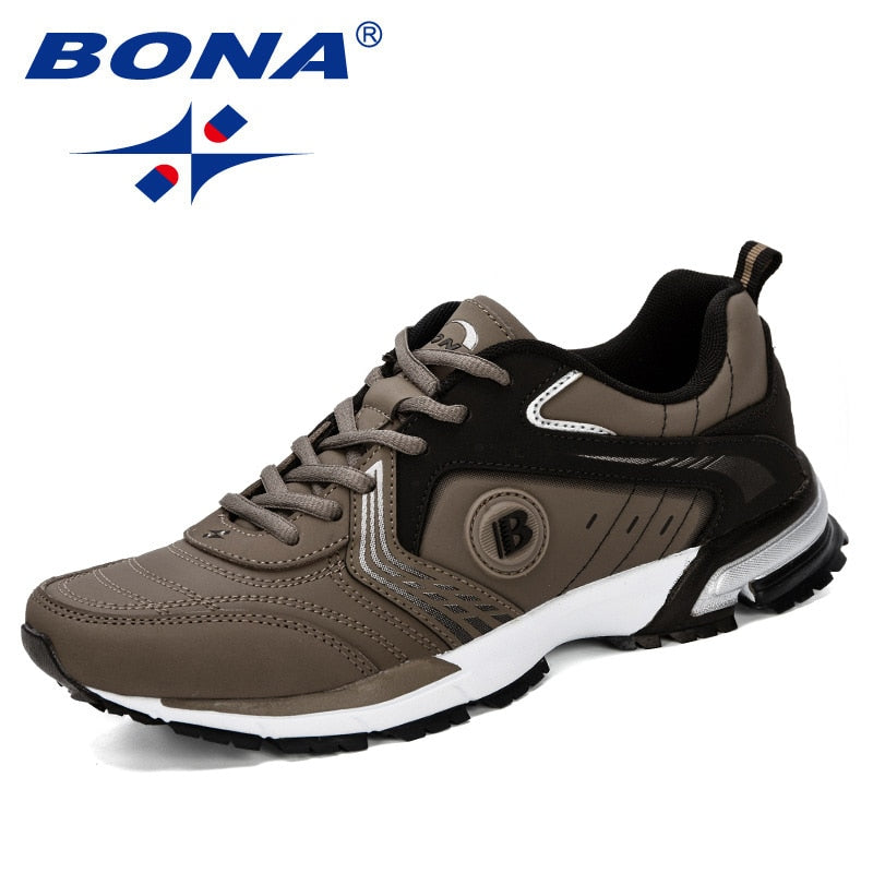 BONA, zapatillas para correr para hombre, zapatillas transpirables ligeras a la moda para exteriores, zapatillas deportivas con cordones para hombre, zapatillas para caminar y trotar, cómodas para hombre