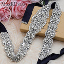 MissRDress Rhinestones Wedding Belt Silver Crystal Bridal Belts Pearls Weddings Sash For Bridals Accessories JK834