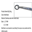 50 PCS Round Rig Rings Matt Black 3.1mm 3.7mm Non Reflective Carp Fishing Terminal Tackle Karpfenangeln Rig Making Material