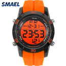 Relojes de moda para hombre, relojes digitales informales naranjas, reloj LED deportivo para hombre, reloj automático con fecha 1145, reloj de pulsera resistente al agua para hombre
