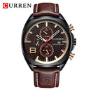 Reloj CURREN Sports Watch Men Chronograph Waterproof Leather Strap Watches Mens Luxury Brand Men&