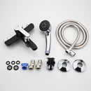 FRAP Bathtub Faucets multi-color bathroom shower brass chrome wall mounted bath shower mixer tap shower head set black white red