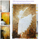 Cuadro de bailarina de Ballet Mintura pintado a mano paleta abstracta cuchillo pinturas al óleo sobre lienzo arte de pared para sala de estar decoración del hogar