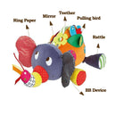 Baby Toys 0 6 12 Months Plush Elephant Educational Toys for Baby Boys 1 Year to Hang in Bed Stroller
