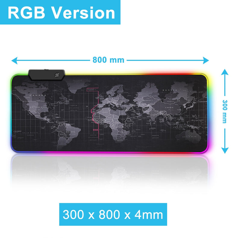 RGB Mouse Pad Gaming Mouse Pad Gamer Large Mouse Mat Big Computer Mousepad Led Backlight XXL Surface Mause Pad Keyboard Desk Mat