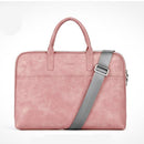Fashion Pu Waterproof Scratch-resistant Laptop Briefcase 13 14 15 inch Notebook Shoulder Bag Carry Case For women and men