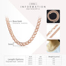 Collares Trendsmax para mujeres y hombres, collar de cadena de eslabones venecianos de oro rosa 585, 45cm, 55cm, 60cm, joyería de moda KGN453