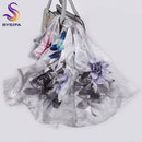 [BYSIFA] New Luxury Pure Silk Scarf Shawl Women Spring Autumn Long Scarves Ladies Brand 100% Silk Neck Scarf Foulard 175*52cm