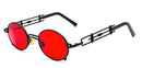 Kachawoo Metal Round Steampunk Sunglasses Men Retro Vintage Gothic Steam Punk Sun Glasses For Women Summer 2018