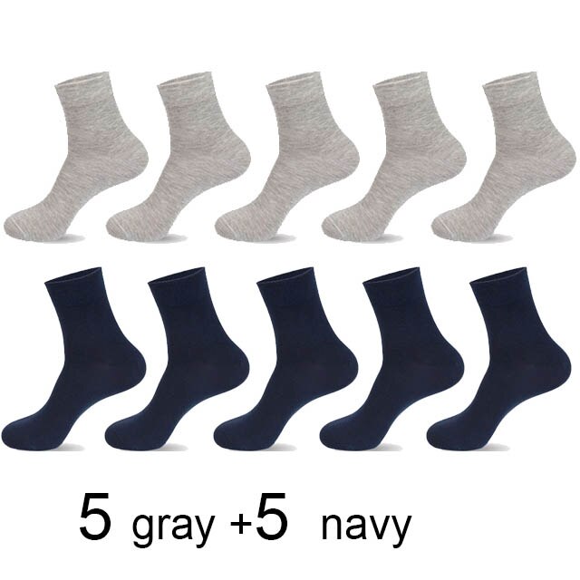 10 Paar/Los Hochwertige Herren Baumwollsocken Schwarz Business Socken Atmungsaktiv 2021 Neue Herbst Winter Männliches Geschenk Sox PLus Size40-45