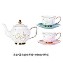 Japanese Style Cute Coffee Cup Saucer Set Tea pot Milk Jug Sugar Pot Tea Tray Set Reusable Latte Cappuccino Cups 180ml