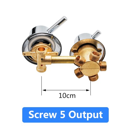 2/3/4/5 Ways Water Outlet Screw Thread Center Distance 10cm 12.5cm Mixing Valve Brass Bathroom Shower Mixer Faucet Tap Cabin