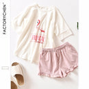 Flamingos Short Sleeved + Shorts Home Suit Spot 100% Cotton Pajama Sets Summer Nightly Recommended Womens pijama home clothing