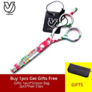 Professional Hair Scissors Set 5.5 inch Flowers Hair Thinning and Cutting Scissors Hairdressing Barber Salon Tesoura