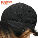 Kurze gewellte Perücke Kunsthaarperücken Ombre 10-Zoll-Bob-Perücken für schwarze Frauen Ombre Blonde Hitzebeständige Cosplay-Perücken Kostenloser Versand