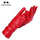 2019 fashion new products winter leather gloves short leather gloves women Wrist tightening design winter leather gloves women