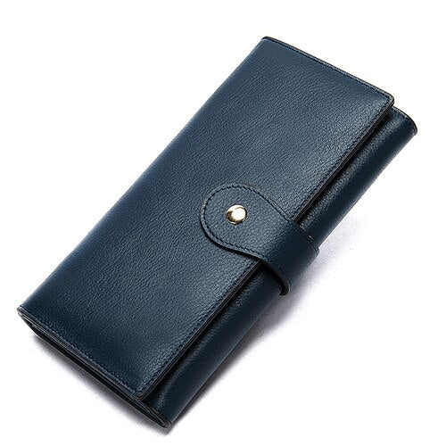 Cartera WESTAL para mujer, cartera de lujo de cuero genuino para mujer, monedero de cuero para mujer, monederos y carteras para tarjetas, bolso de mano