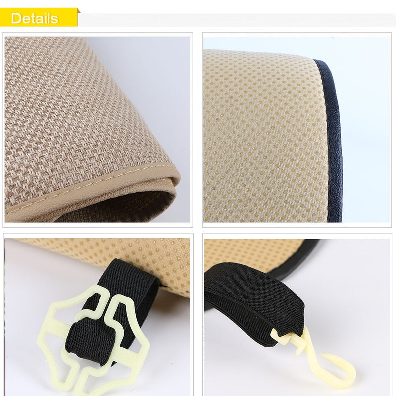 Fundas de asiento delantero de coche de diseño delgado/Funda de cojín de asiento de lino Universal, protección, accesorios interiores para asiento de coche