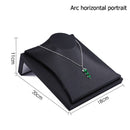 Negro PU cuero joyería anillo pendientes soporte conjunto joyería colgante collar cadena gargantillas pantalla busto brazalete Organzier