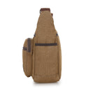 Men Canvas Shoulder Bag Multifunction Casual Travel Crossbody Bags Vintage Solid Zipper Men Messenger Top-handle Handbags