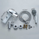 Bathtub Faucets Chrome Bath Shower Set White Shower Set Bathtub Mixer Tap Dual Contral Shower Wall Mounted For Bathroom WF-6018