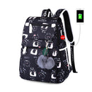 Mochilas escolares OKKID para niñas, mochila para ordenador portátil, mochila usb, mochilas para niños, mochila escolar con bonito gato para niñas, mochila