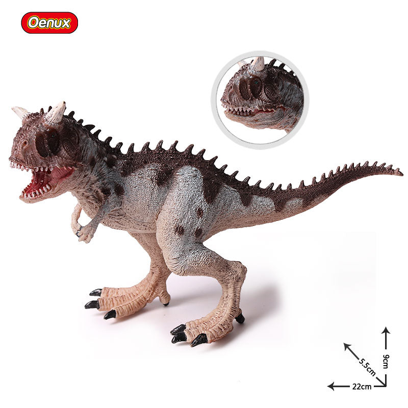 Oenux New Jurassic Dinosaurier Carnivorous Carnotaurus Action Figure T-Rex PVC Hochwertige Sammlung Modell Spielzeug für Kinder Geschenk